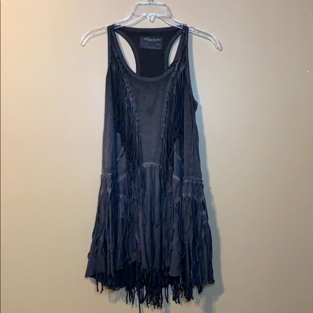 EUC All Saints Capri Fringe Dress, Sz L/10